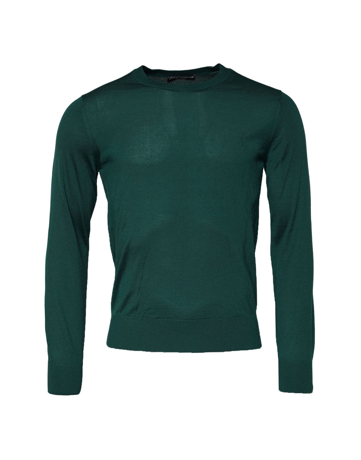 Pull en cachemire vert à col rond Dolce &amp; Gabbana