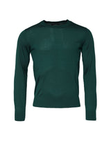 Pull en cachemire vert à col rond Dolce &amp; Gabbana