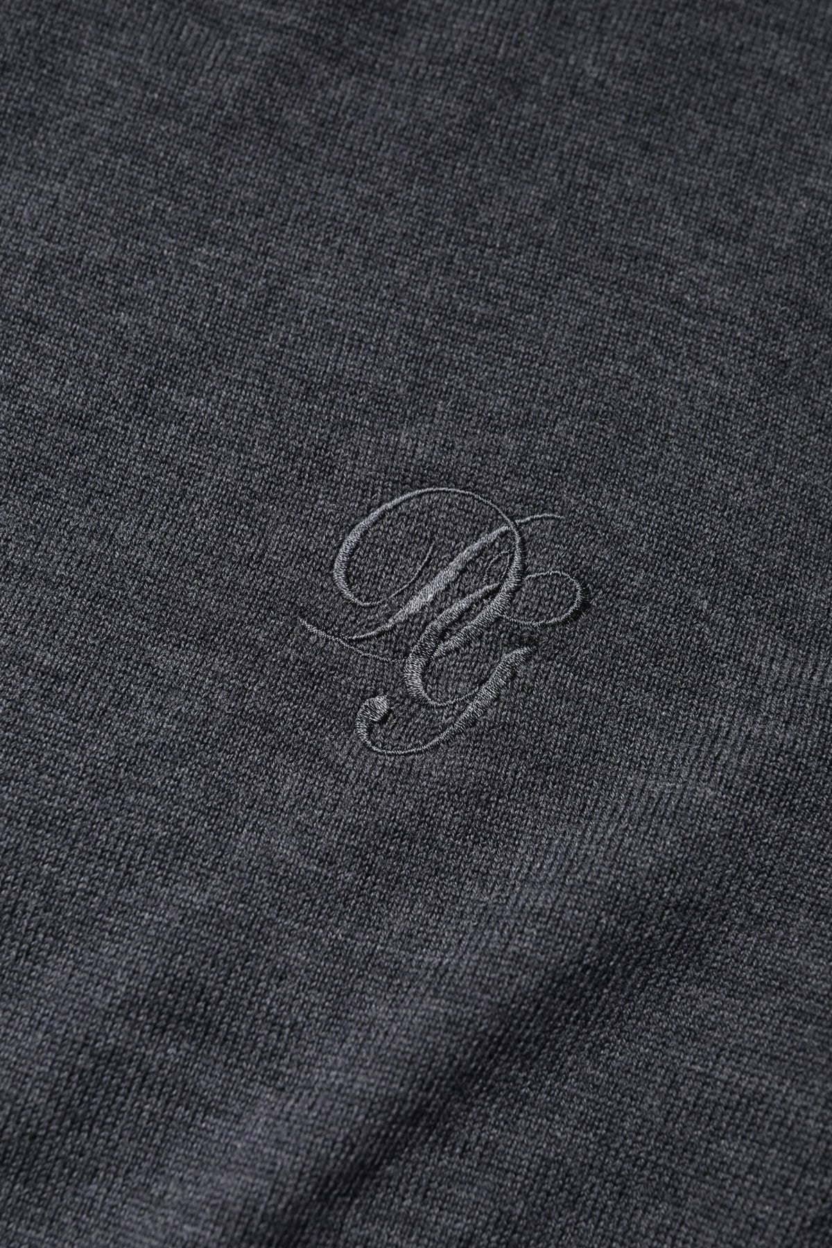 Pull en laine à col rond gris foncé Dolce &amp; Gabbana