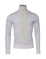 Pull col roulé en laine blanche pour homme Dolce &amp; Gabbana