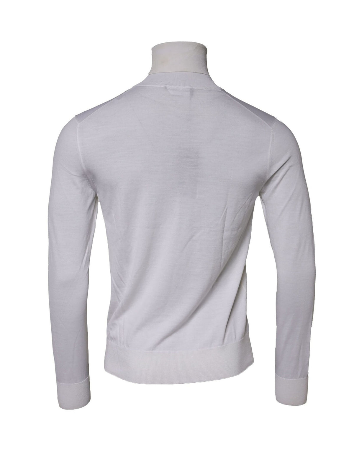 Pull col roulé en laine blanche pour homme Dolce &amp; Gabbana