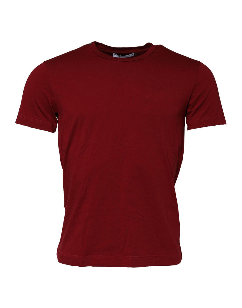 Dolce &amp; Gabbana donkerrode crewneck t-shirt met korte mouwen voor heren