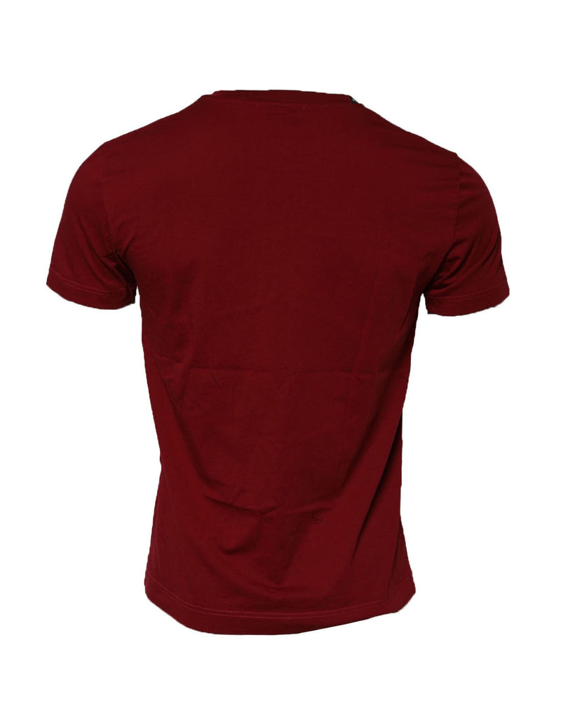 Dolce &amp; Gabbana donkerrode crewneck t-shirt met korte mouwen voor heren
