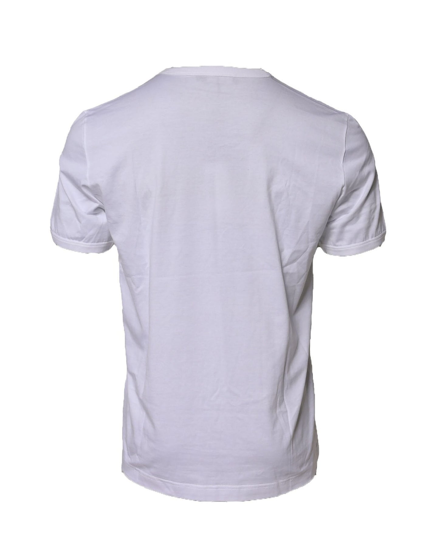 Dolce & Gabbana White King Crown Cotton Crew Neck T-shirt