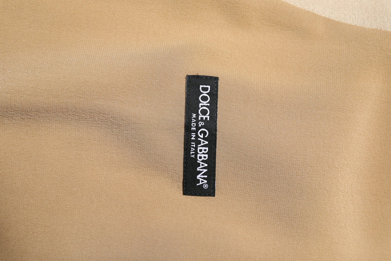 Dolce & Gabbana Beige Linen Formal Waistcoat Vest for Men