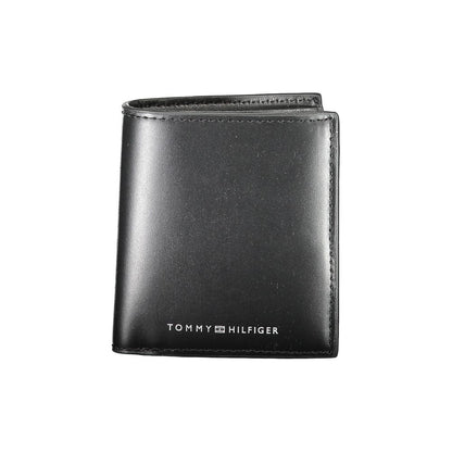 Portefeuille homme en cuir noir Tommy Hilfiger
