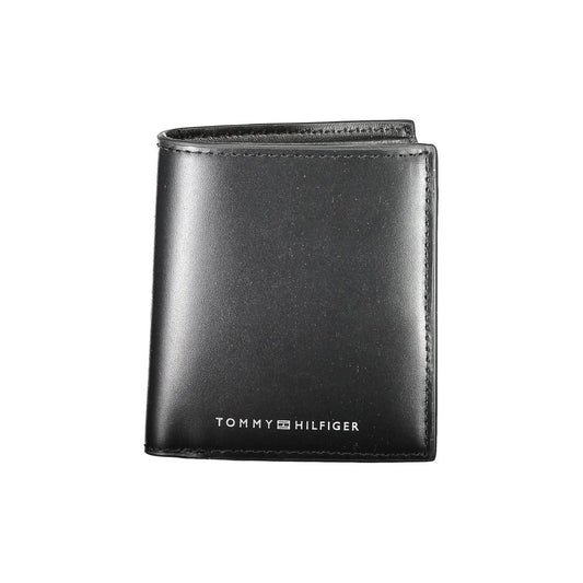 Portefeuille homme en cuir noir Tommy Hilfiger