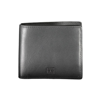 Portefeuille homme en cuir noir Tommy Hilfiger