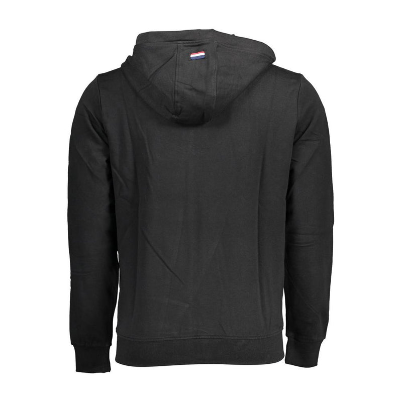 US POLO ASSN. Zwarte katoenen herensweater