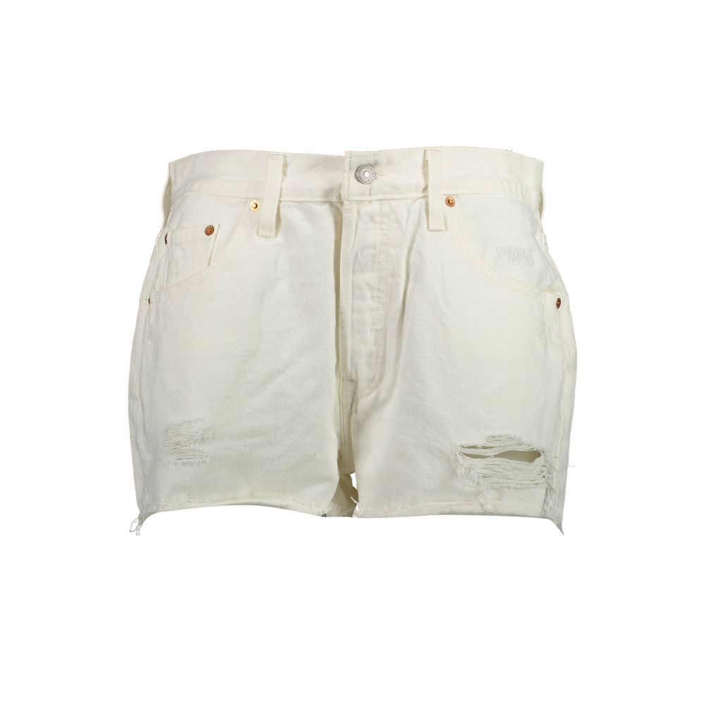 Levi's 501 White Cotton Women's Shorts - Timeless Style