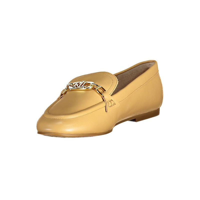 Ralph Lauren Mocassins en Cuir Beige pour Femmes