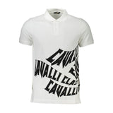 Polo homme en coton blanc Cavalli Class