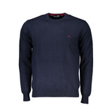 Pull bleu à col rond brodé de Harmont &amp; Blaine
