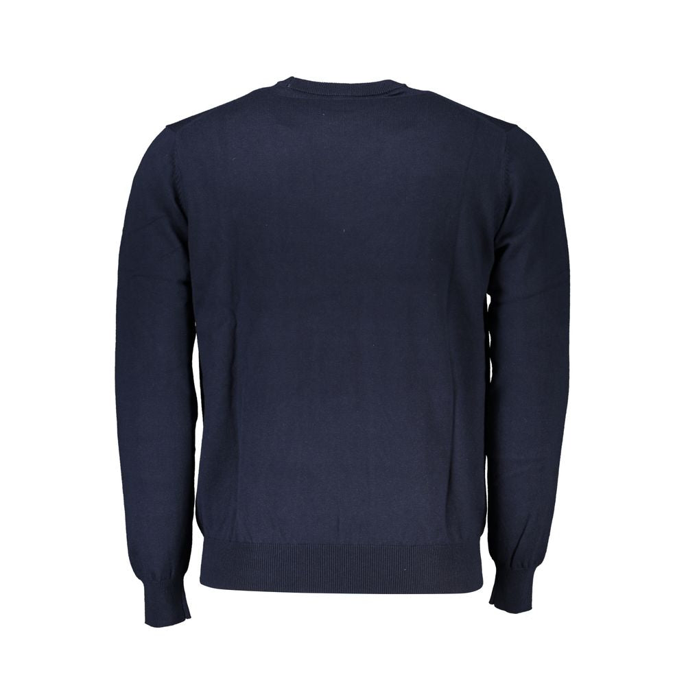 Pull bleu à col rond brodé de Harmont &amp; Blaine