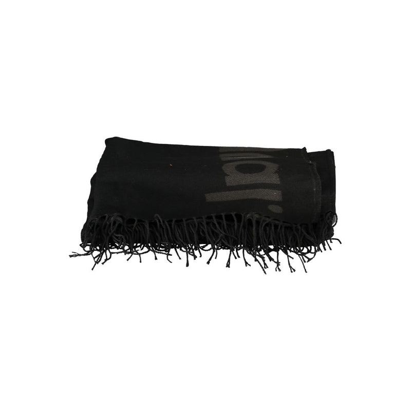 Desigual Chic Contrast Detail Poncho - Timeless Black