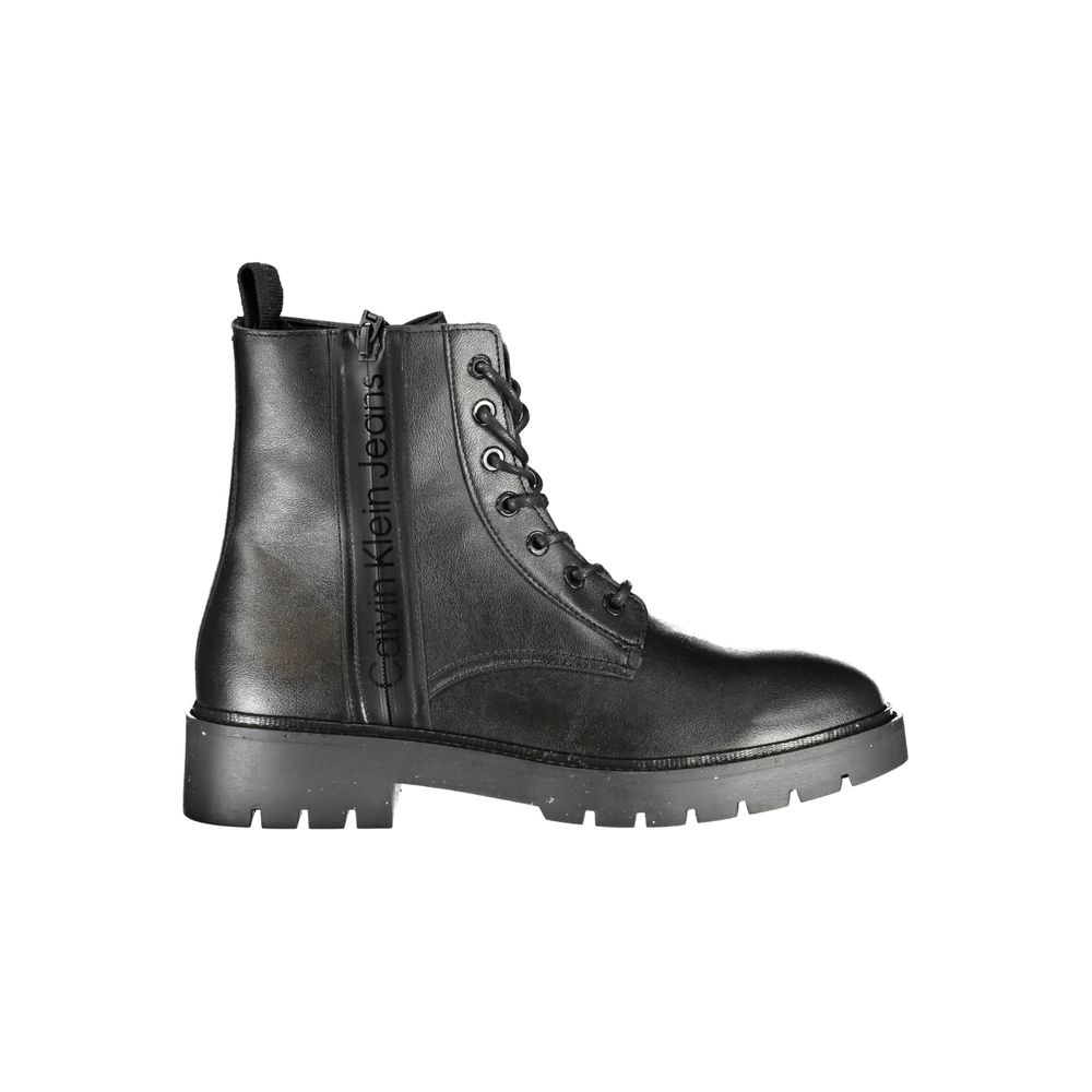 Calvin Klein Black Polyester Men Boot - Stylish Ankle Boots