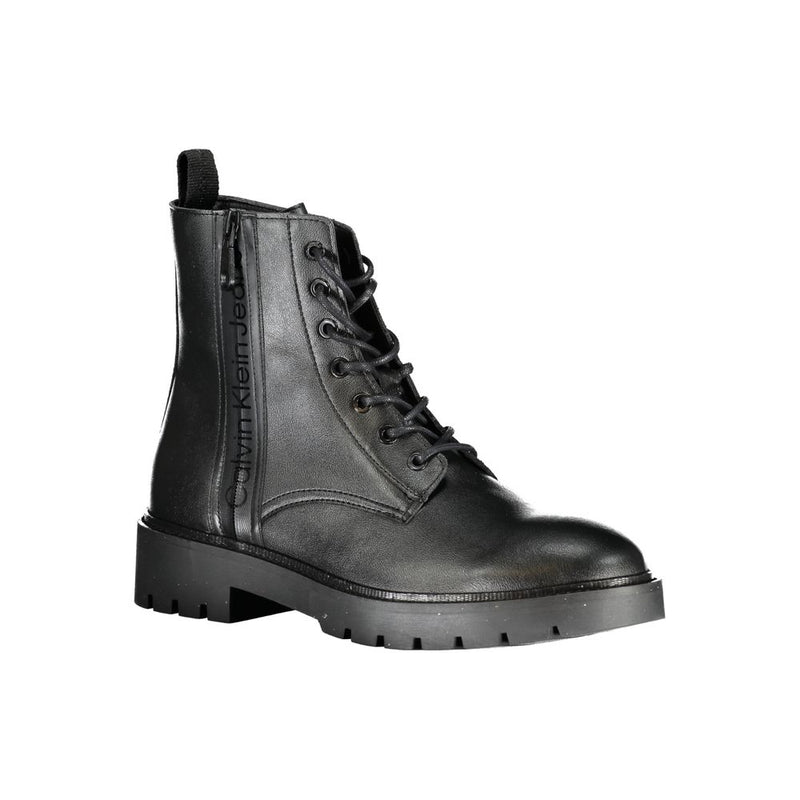 Calvin Klein Black Polyester Men Boot - Stylish Ankle Boots