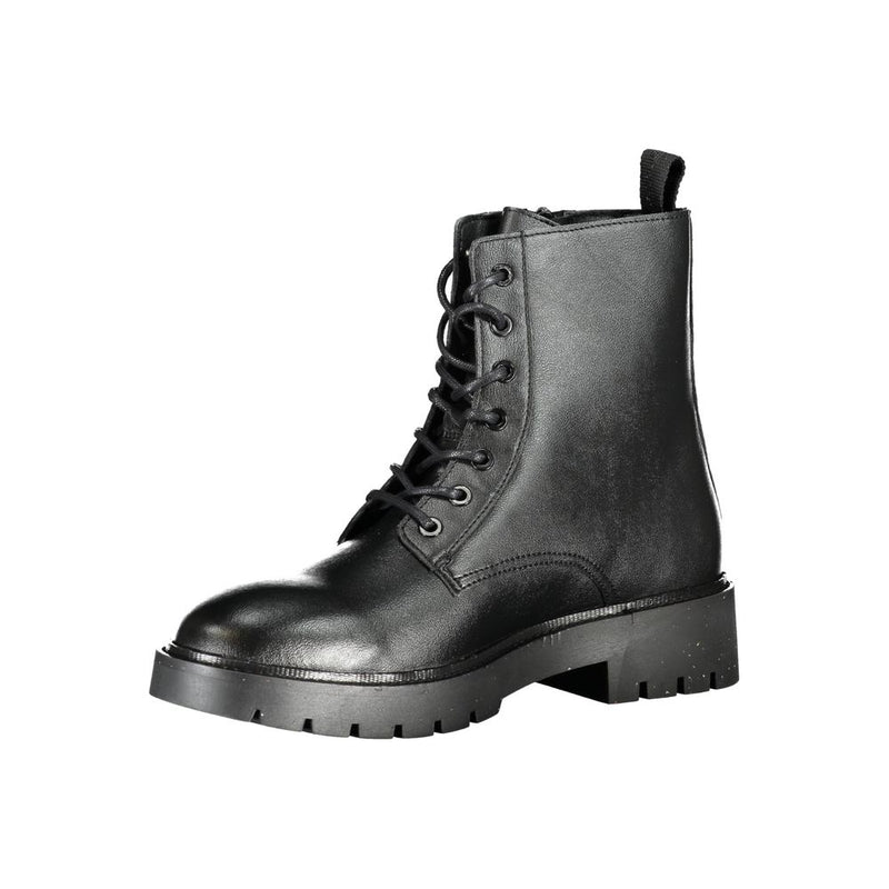 Calvin Klein Black Polyester Men Boot - Stylish Ankle Boots