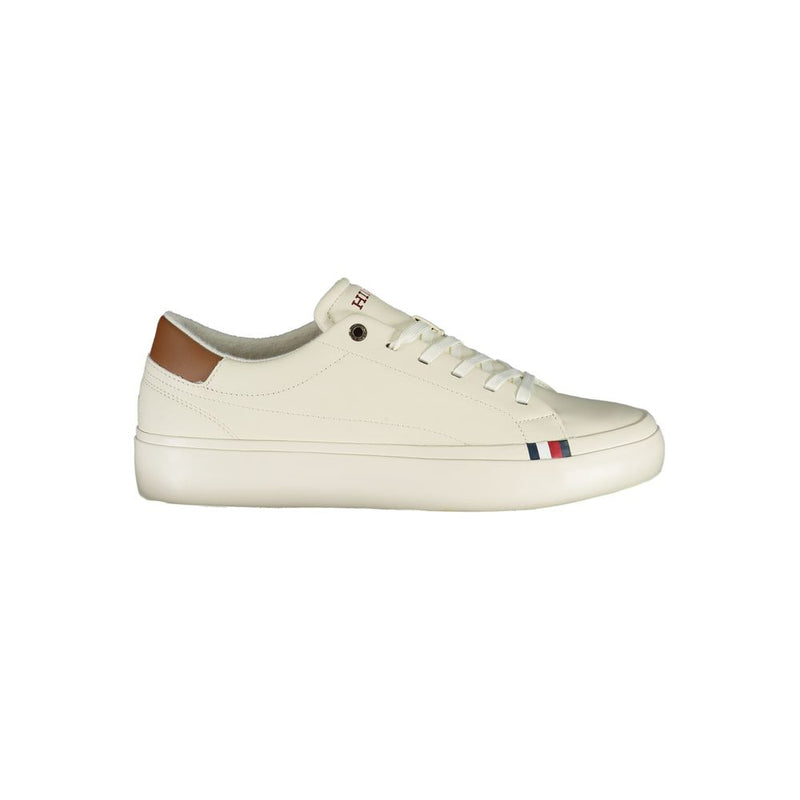 Tommy Hilfiger White Polyethylene Men Sneaker - Style and Comfort
