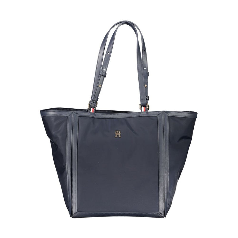 Tommy Hilfiger Blue Polyester Handbag - Élégance et Fonctionnalité