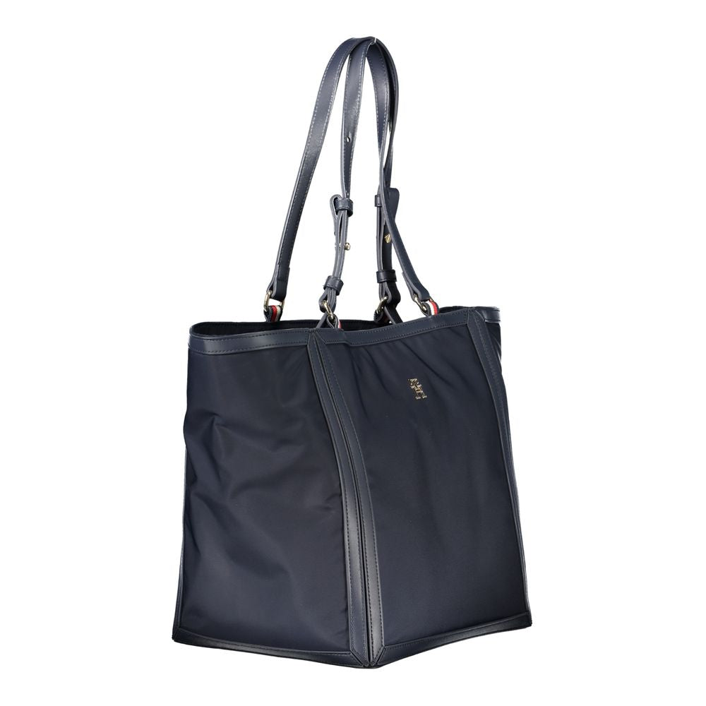 Tommy Hilfiger Blue Polyester Handbag - Stylish & Sustainable