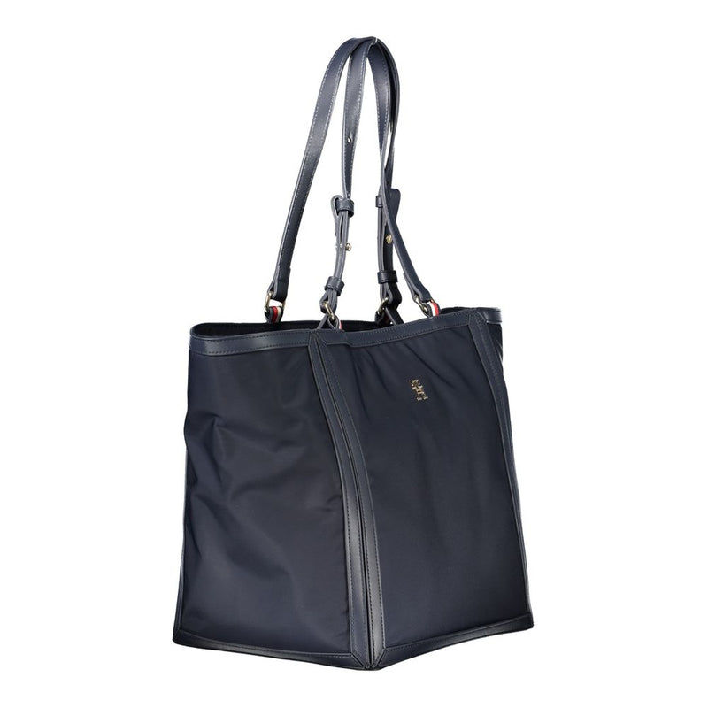 Tommy Hilfiger Blue Polyester Handbag - Élégance et Fonctionnalité
