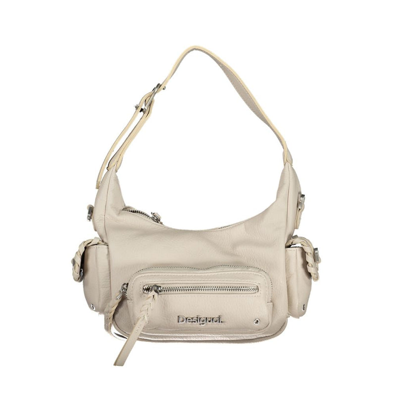 Desigual White Polyethylene Handbag - Stylish & Versatile