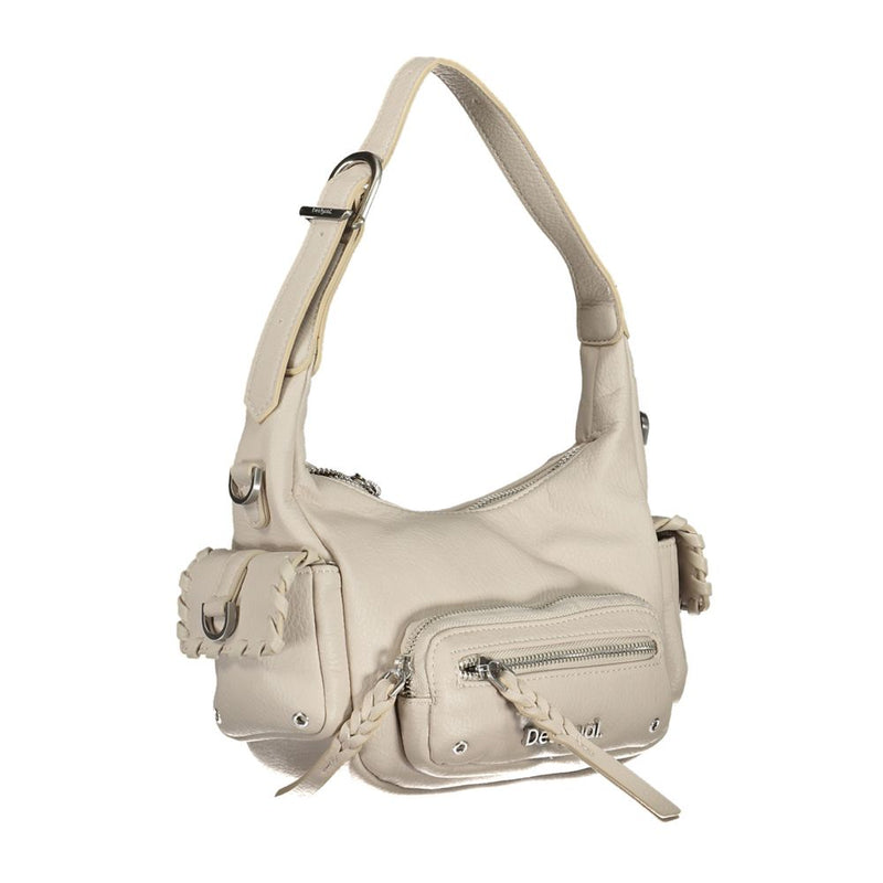 Desigual White Polyethylene Handbag - Stylish & Versatile