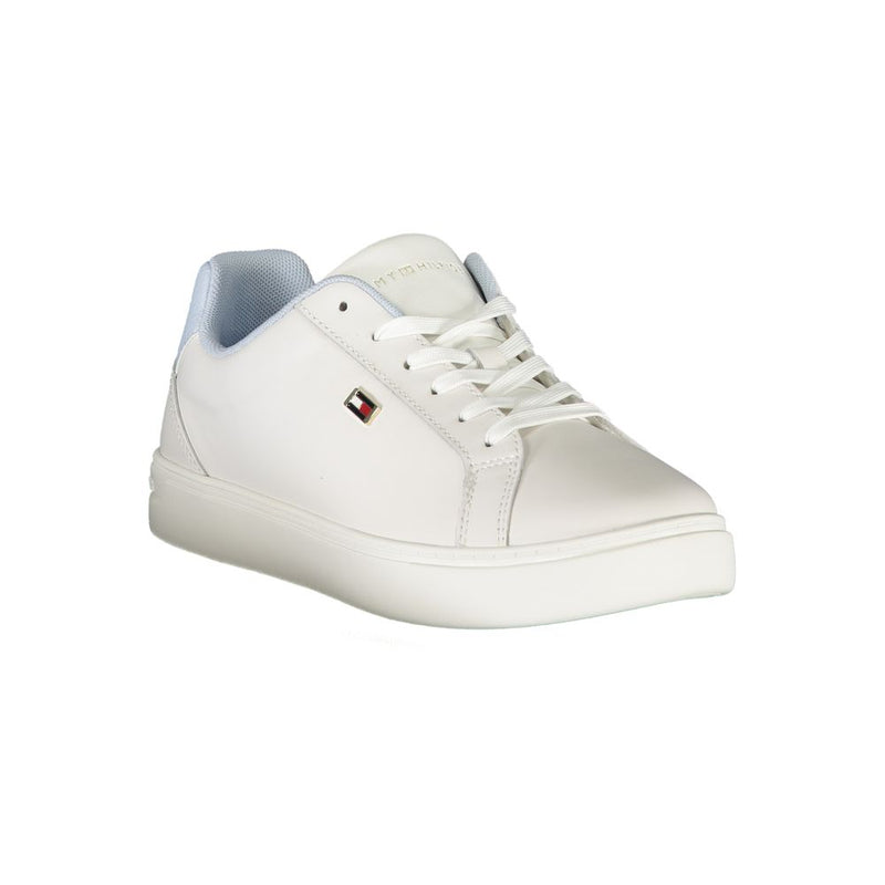 Tommy Hilfiger Women's White Polyester Sneaker - Stylish Comfort