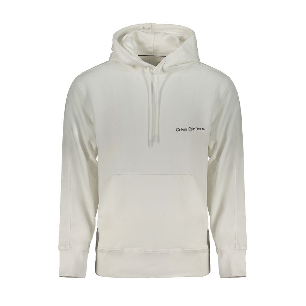 Pull homme en coton blanc Calvin Klein avec capuche