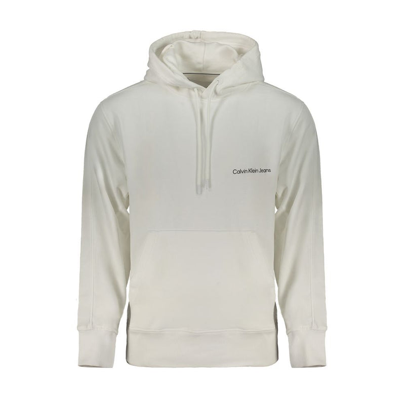 Pull homme en coton blanc Calvin Klein avec capuche