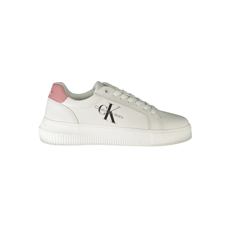 Calvin Klein White Polyester Sneaker for Women - Eco-Friendly Style