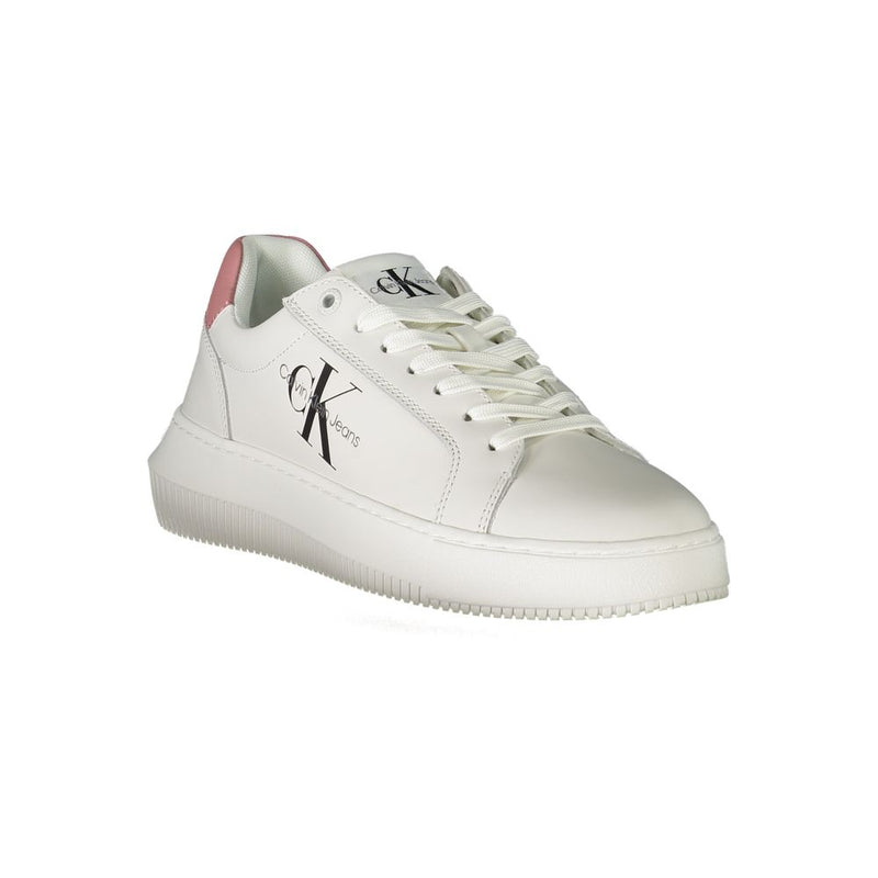 Calvin Klein White Polyester Sneaker for Women - Eco-Friendly Style