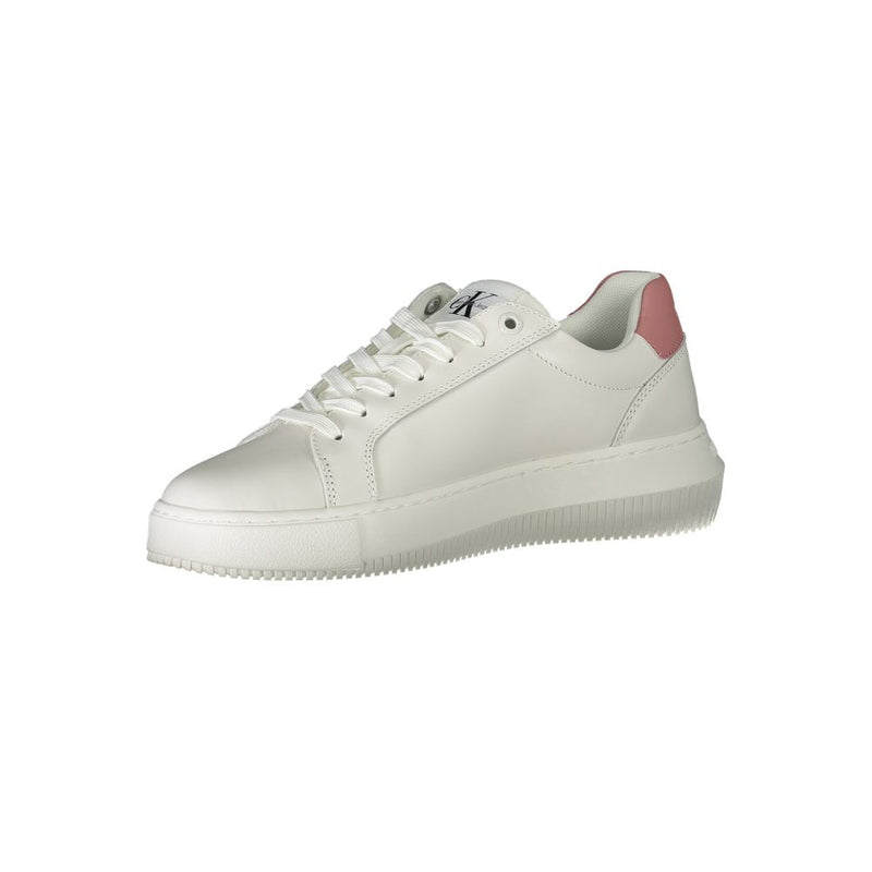 Calvin Klein White Polyester Sneaker for Women - Eco-Friendly Style
