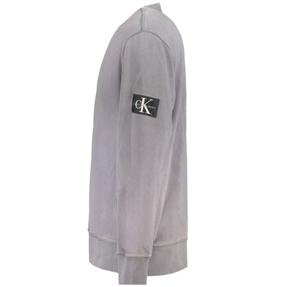 Pull en coton gris pour homme Calvin Klein