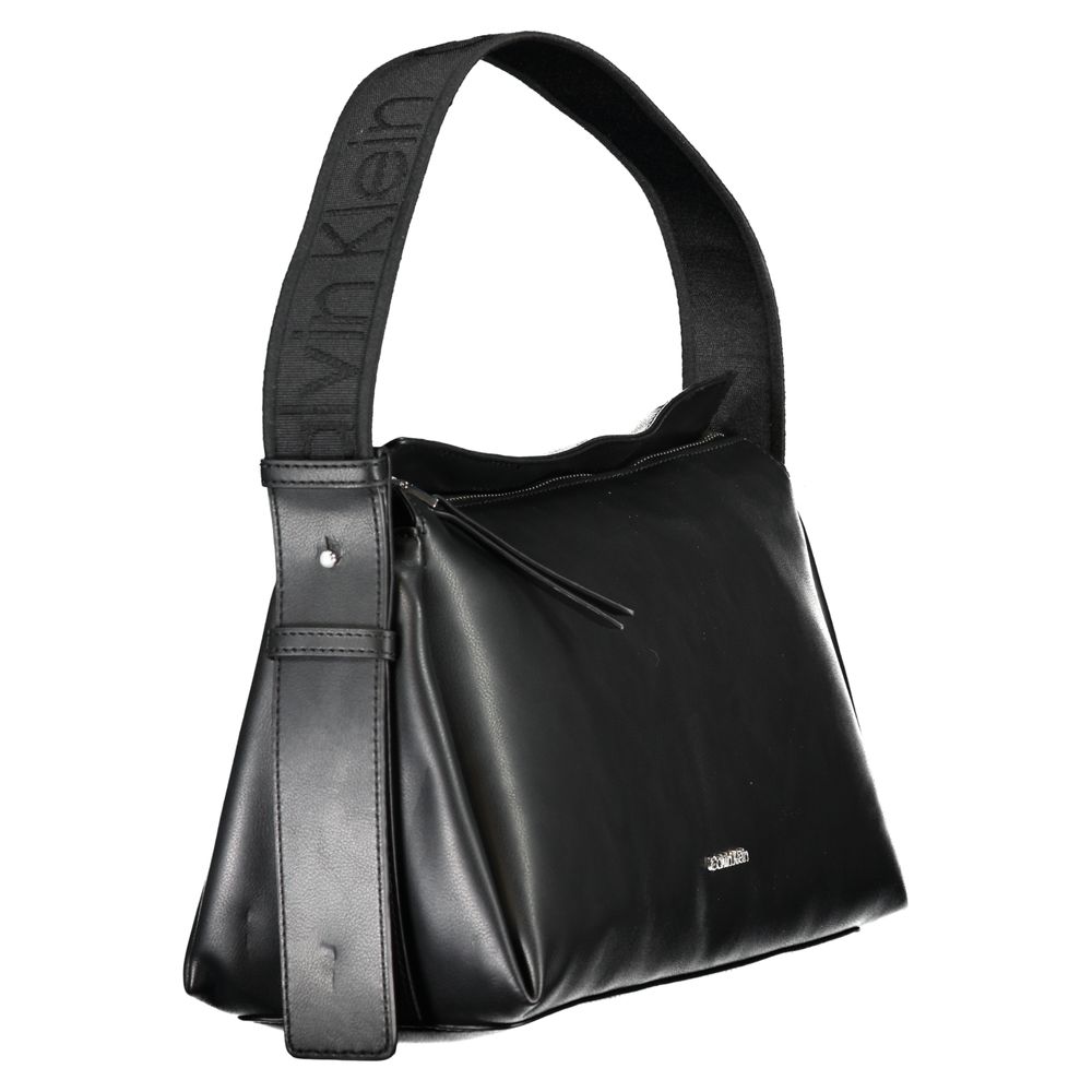 Calvin Klein Black Polyester Handbag - Sustainable Fashion Statement