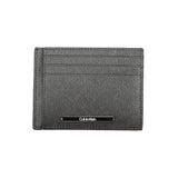 Portefeuille noir en cuir Calvin Klein pour homme