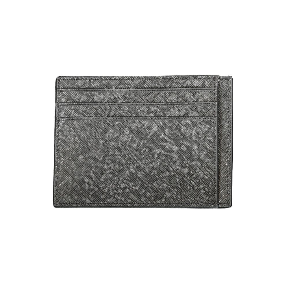 Portefeuille noir en cuir Calvin Klein pour homme