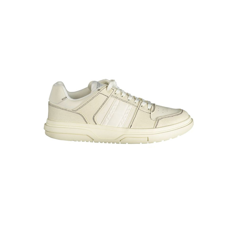Tommy Hilfiger White Polyester Sneaker - All-Day Comfort and Style