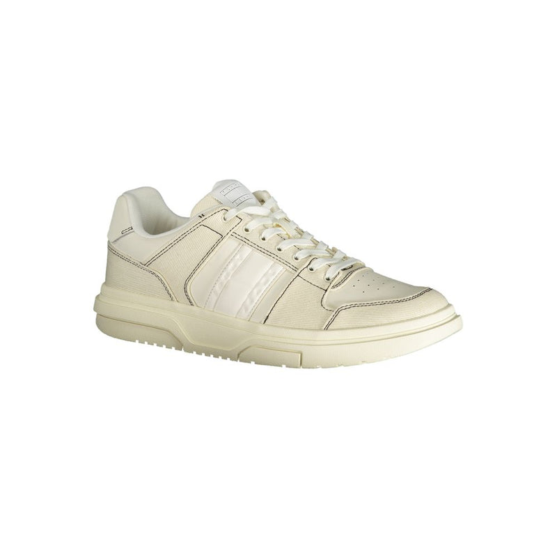 Tommy Hilfiger White Polyester Sneaker - All-Day Comfort and Style