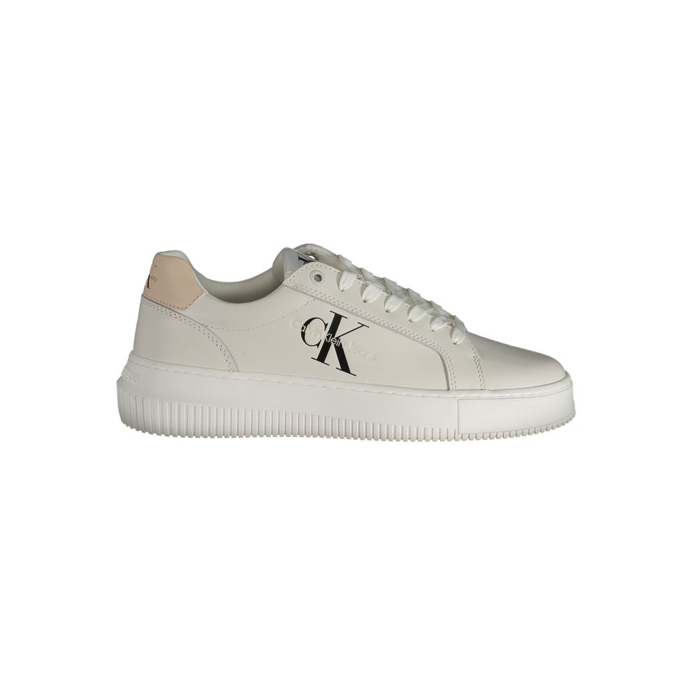 Calvin Klein White Polyester Sneaker for Women - Sustainable Style