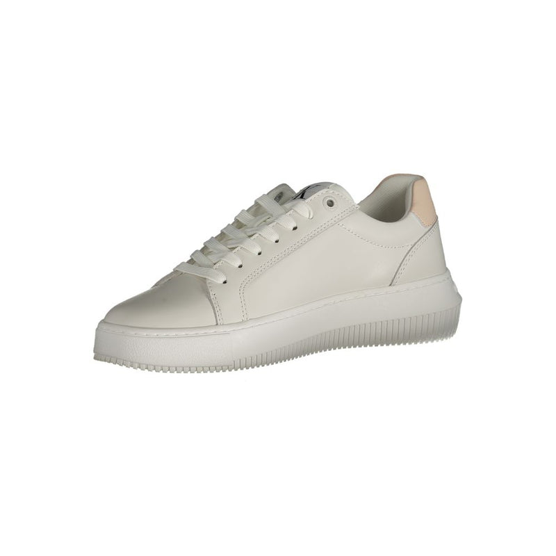 Calvin Klein White Polyester Sneaker for Women - Sustainable Style