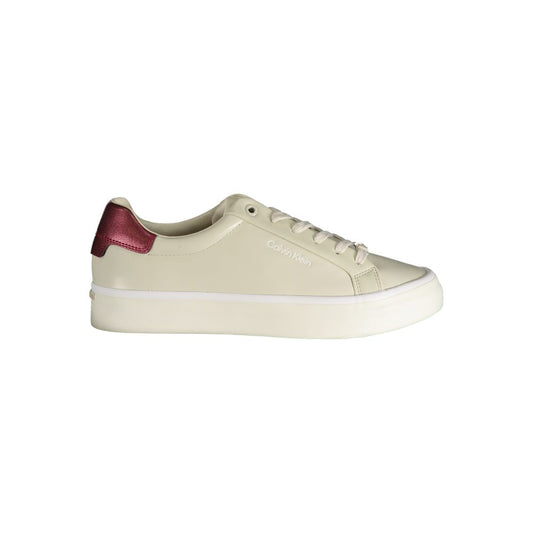 Calvin Klein Beige Polyester Sneaker - Stylish Sports Footwear