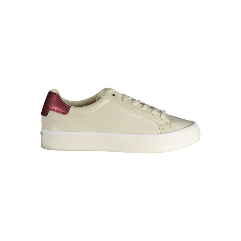 Sneakers Beige en Polyester Calvin Klein - Chaussures Sport Chic