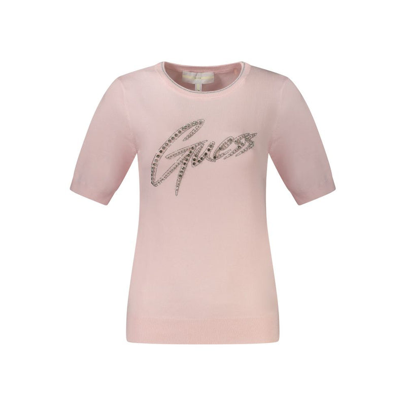Guess Jeans Pink Viscose Women Sweater - Chic & Comfortable