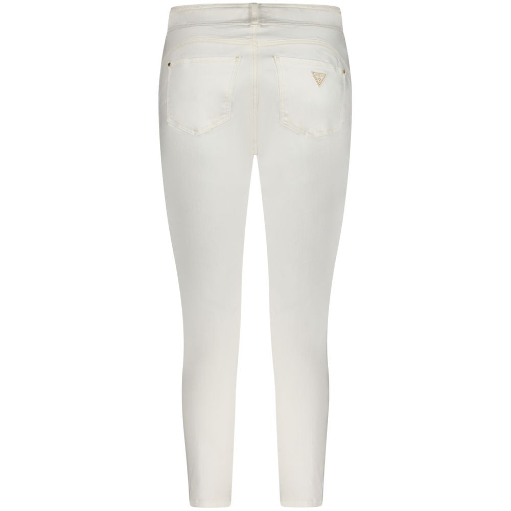 Guess Jeans White Cotton Women's Skinny Jean - Flattering Fit