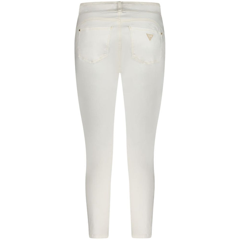 Guess Jeans White Cotton Women's Skinny Jean - Flattering Fit