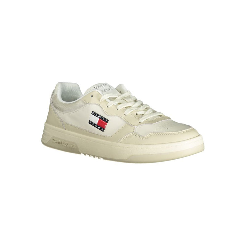 Tommy Hilfiger Beige Polyethylene Men Sneaker - Stylish Comfort