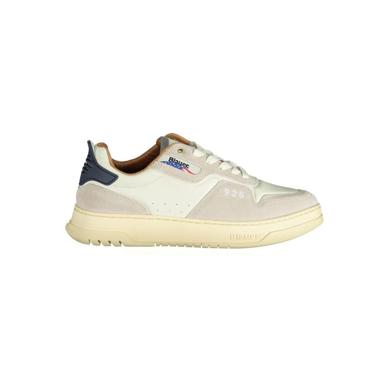 Blauer White Polyethylene Men Sneaker - Stylish Comfort
