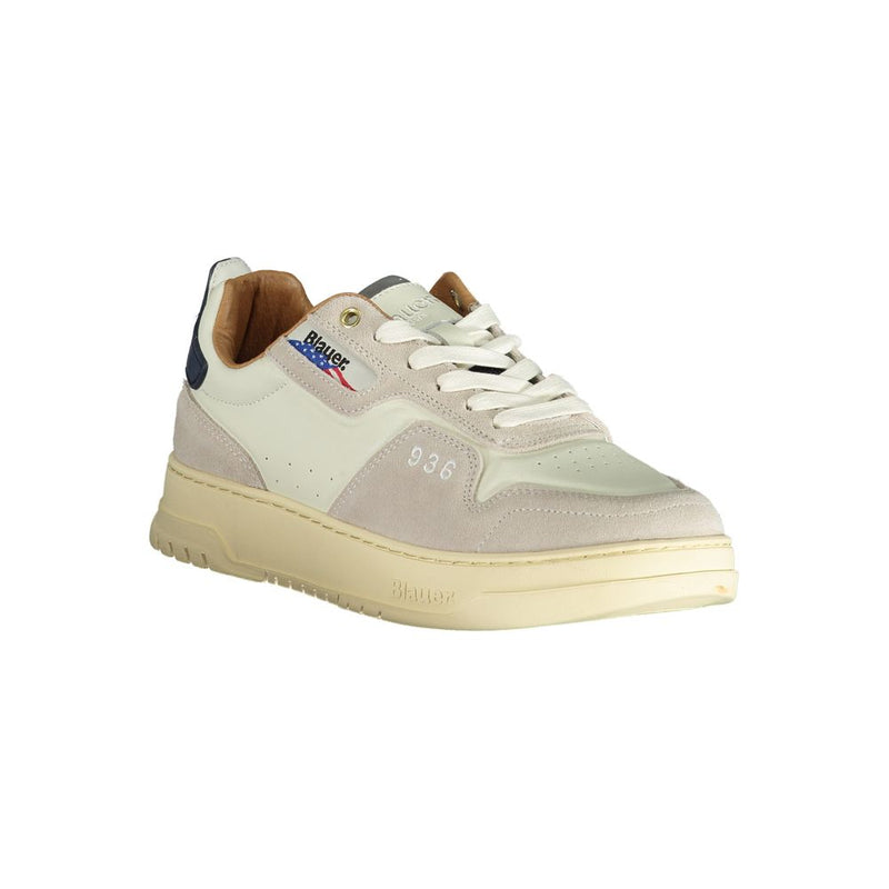 Blauer White Polyethylene Men Sneaker - Stylish Comfort
